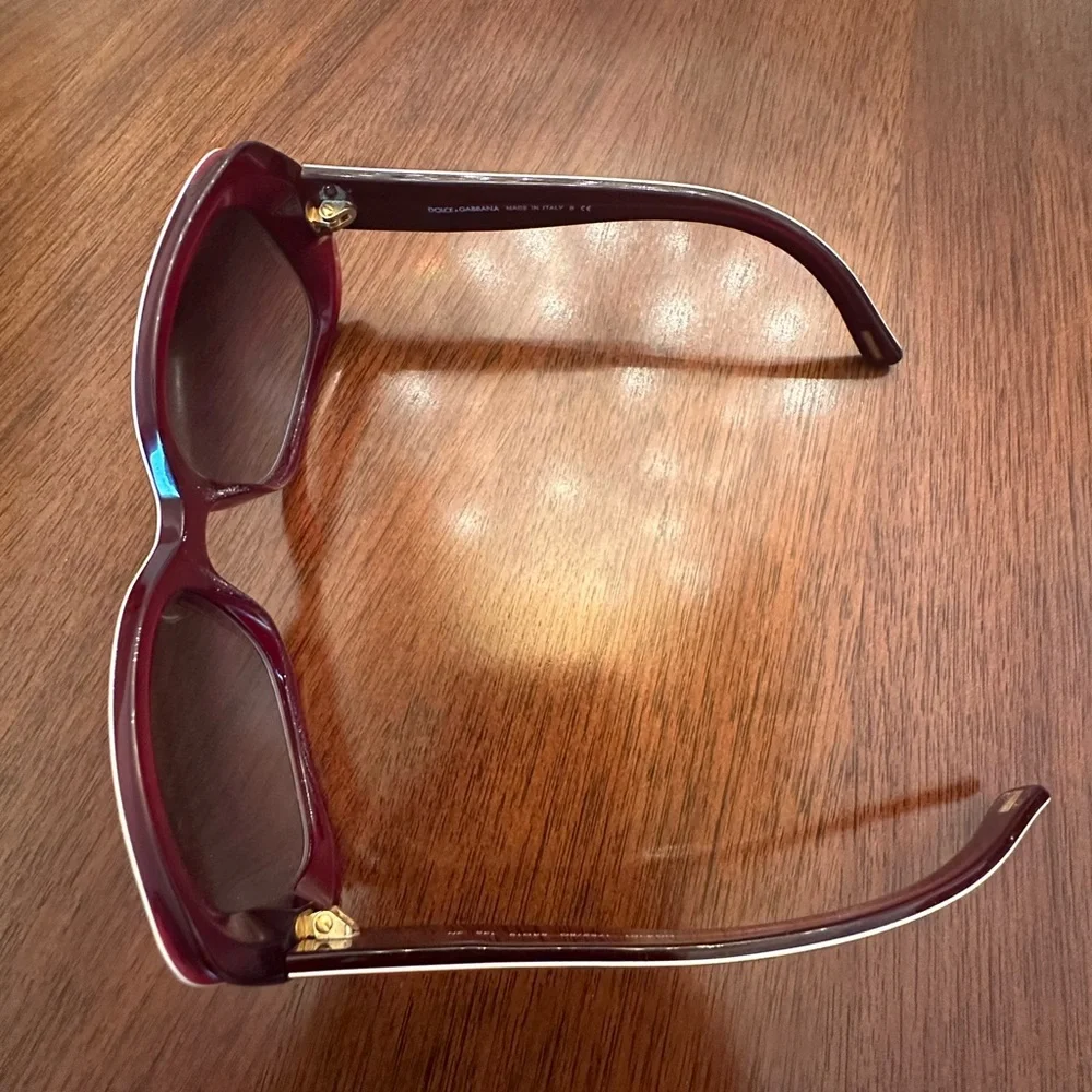 Dolce & Gabbana Red & Black Leopard Oversized Sunglasses – DG Designer Shades - Picture 9 of 10